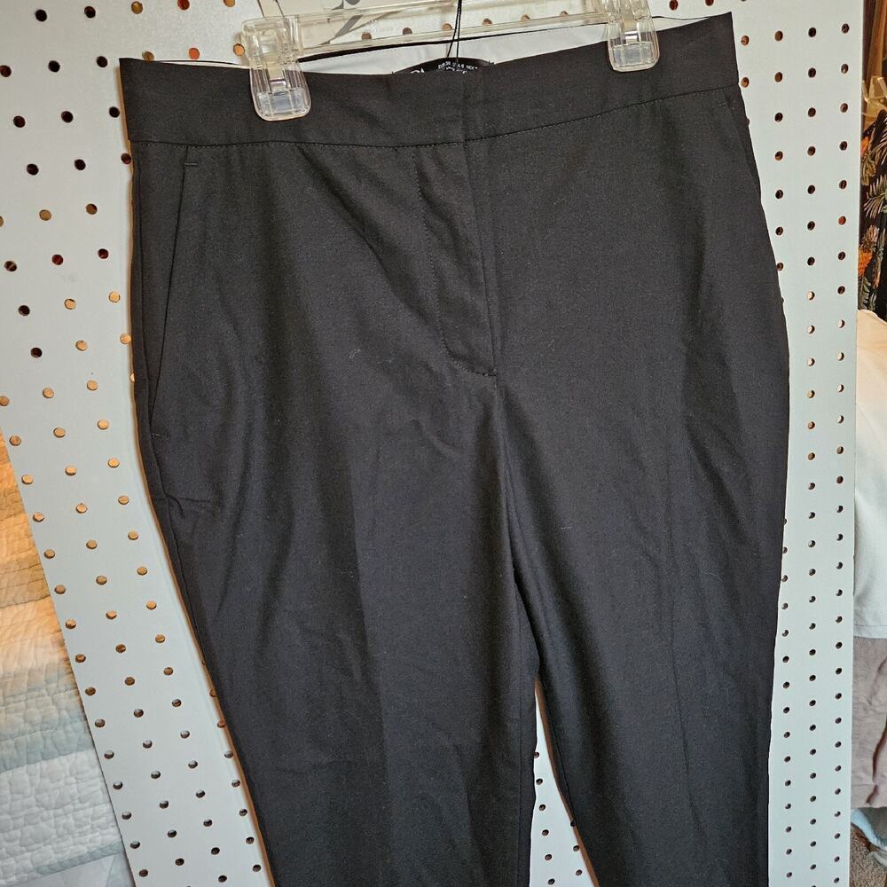 Zara Womens High Waisted Ankle Pants Trousers Size 6 Black 8372/232 NWT